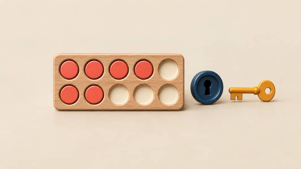 An allowance panel has six filled and four empty recesses beside an uninserted key and separate permission receiver.