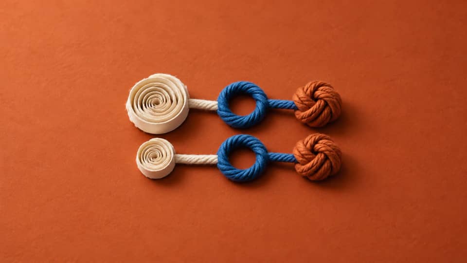 Two complete task chains differ at their drafting coil while their checking loop and support knot remain unchanged.