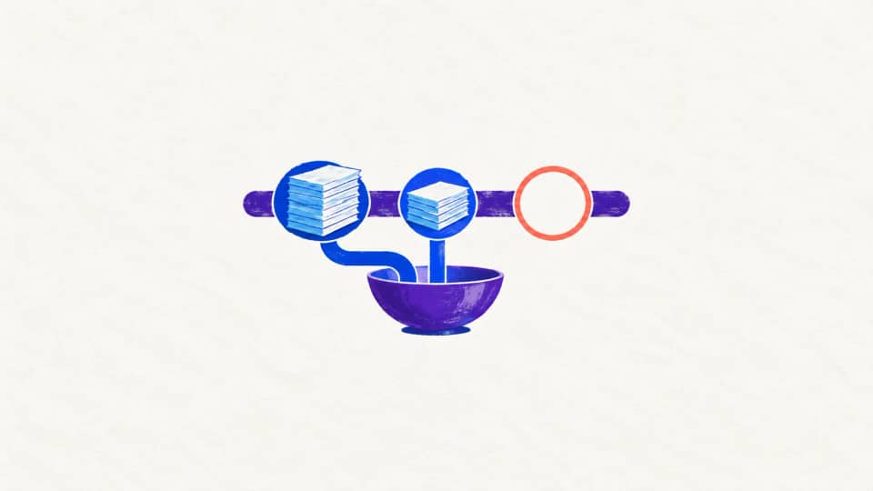 Two count bundles on a three-position manifest feed one open bowl while the third source position is empty.
