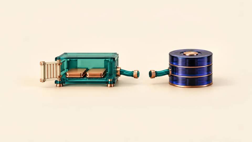 An open worker gate admits job tiles, but its storage tether stops short of the durable reel and the jobs remain inside.